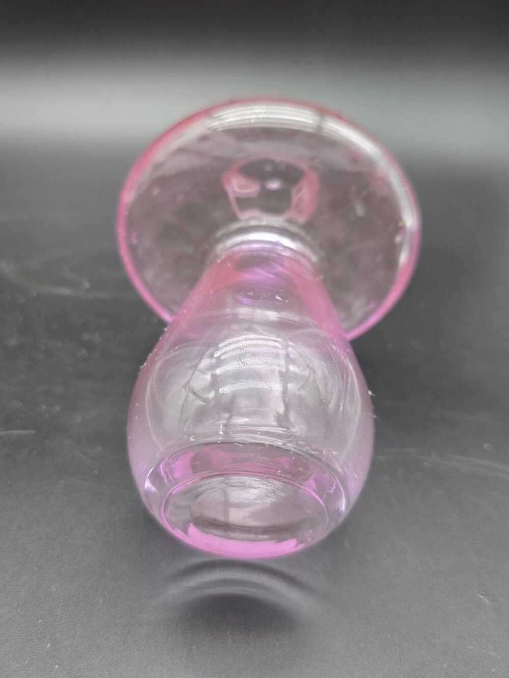 Purple pink Art Glass Decorative Mushroom Vase vintage - Picture 4 of 6